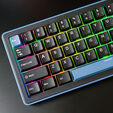 Ducky OK-M 65 Gaming-Tastatur, 65%, Hot-Swap-f&auml;hig, RGB, ANSI - KTT Wine Red Switches image number null