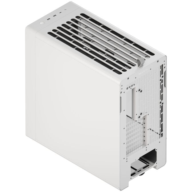 HAVN BF 360 PC Case, Midi Tower, E-ATX, Tempered Glass - White image number 5