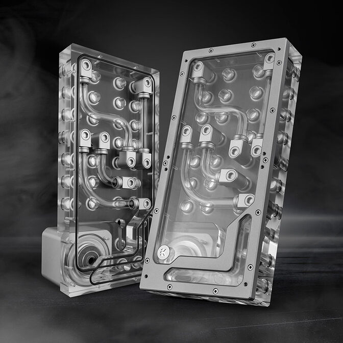 EK Water Blocks EK-QuantumX Loophole Distroplate D5 PWM - silber image number 5