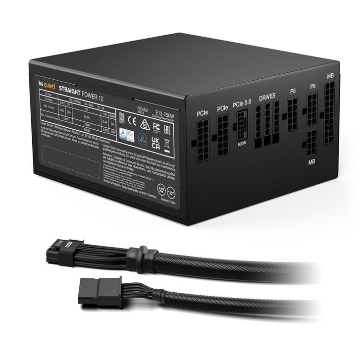 be quiet! Straight Power 12 Netzteil 80 PLUS Platinum, ATX 3.0, PCIe 5.0 - 750 Watt image number 2