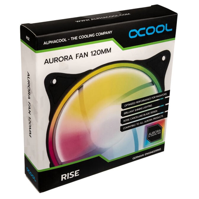 Alphacool Rise Aurora PWM-L&uuml;fter - 120mm, schwarz image number 7
