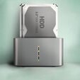 AXAGON ADSA-DC USB3.2 Gen1 - 2x SATA 6G CLONE DUAL HDD Dock Station ASMedia image number null