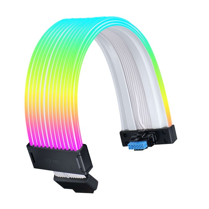 Lian Li "Visual Upgrade Kit" Strimer Wireless 24-Pin RGB Mainboardkabel, Controller + 12V-2x6 GPU-Kabel Wide & 8.8 Universal Screen - wei&szlig; image number 13