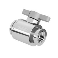 Barrow Ball Valve (10mm) G1/4 inch Ball Valve, silver - silver