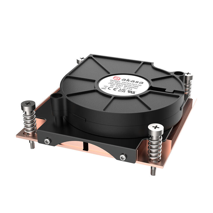 Akasa 1U Intel LGA 1700 CPU cooler - copper image number 2