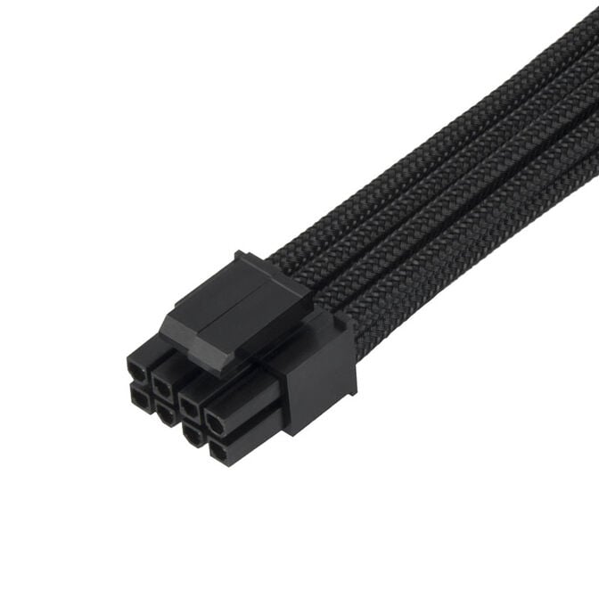 SilverStone EPS 8-Pin zu EPS/ATX 4+4-Pin Kabel, 300mm - schwarz image number 2