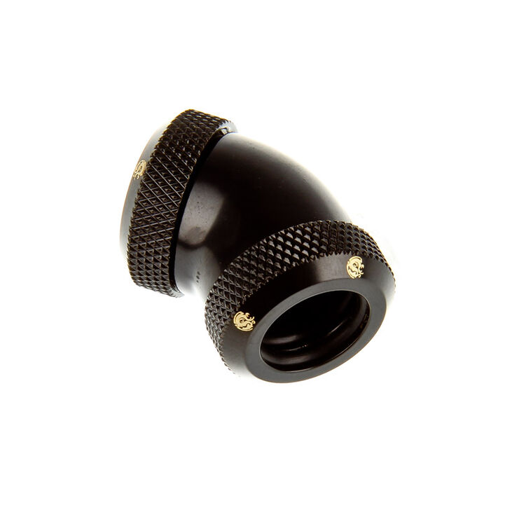 Bitspower Multi-Link Adapter 45 Grad 12mm AD auf 12mm AD Hardtube - schwarz matt image number 1