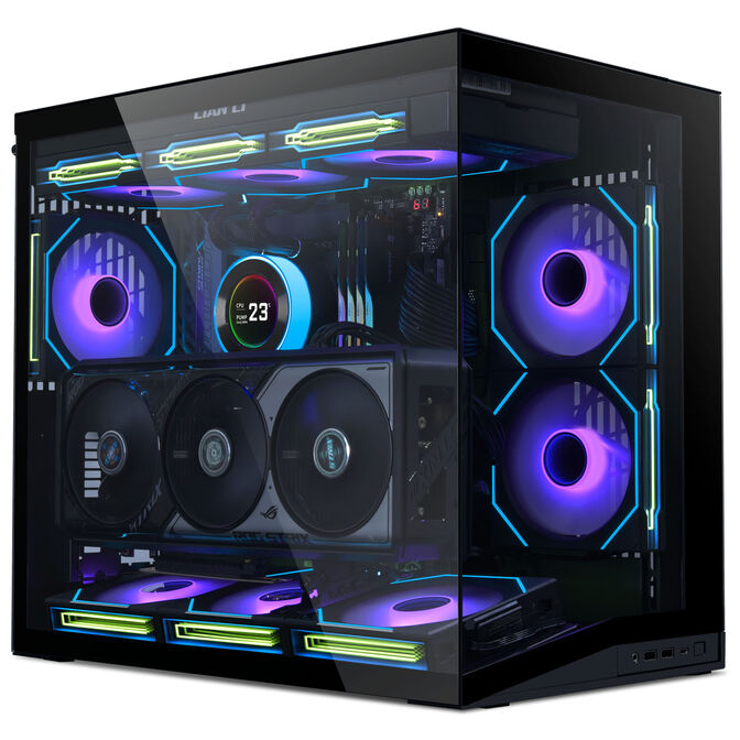 Lian Li O11 Dynamic Mini V2 PC Case, Mini Case, ATX, Tempered Glass - Black image number 1