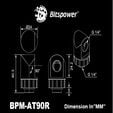 Bitspower Artemis 90 Grad Fitting - drehbar, arctic wei&szlig; image number null