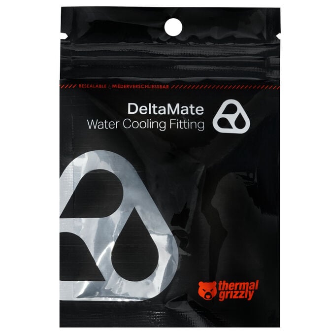 Thermal Grizzly DeltaMate Quick Disconnect Female - F, Matt Nickel image number 2