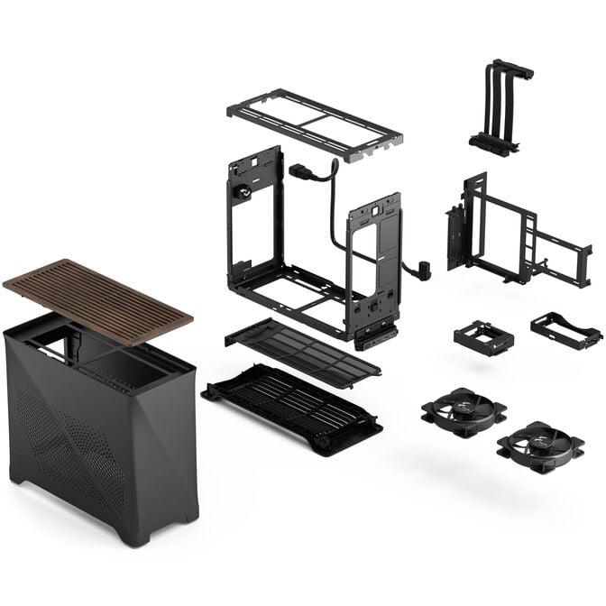 Fractal Design Era 2 Mini-ITX Case, Walnut Wood Panel &ndash; Grey image number 21