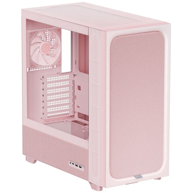 TRYX FLOVA F50 PC Case, ATX, Tempered Glass - Pink image number 1