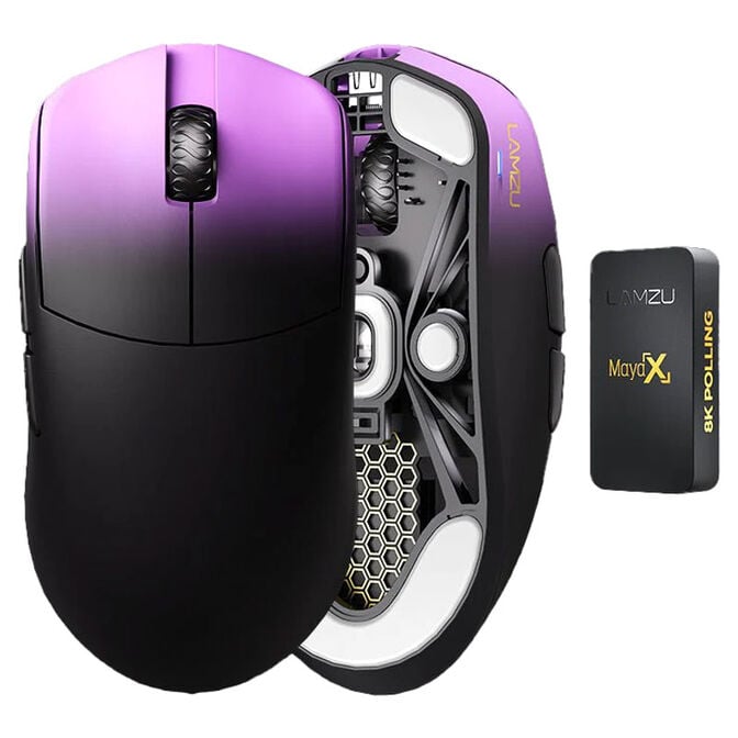 Lamzu Maya X Gaming Maus, 8.000Hz - Purple Shadow image number 3