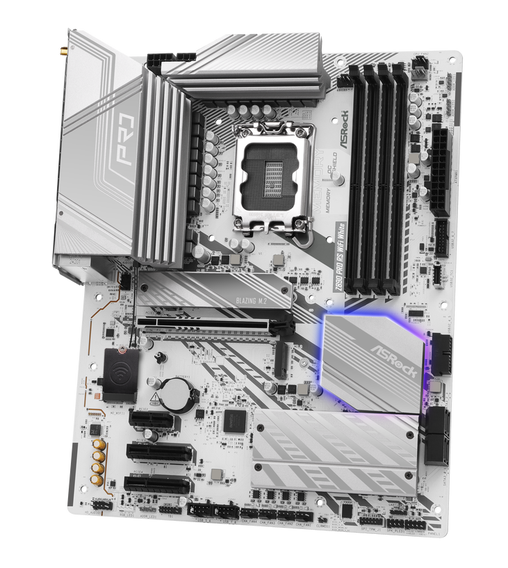 ASRock Z890 Pro RS WiFi White Mainboard, Sockel LGA 1851, Intel Z890, ATX, DDR5 image number 2