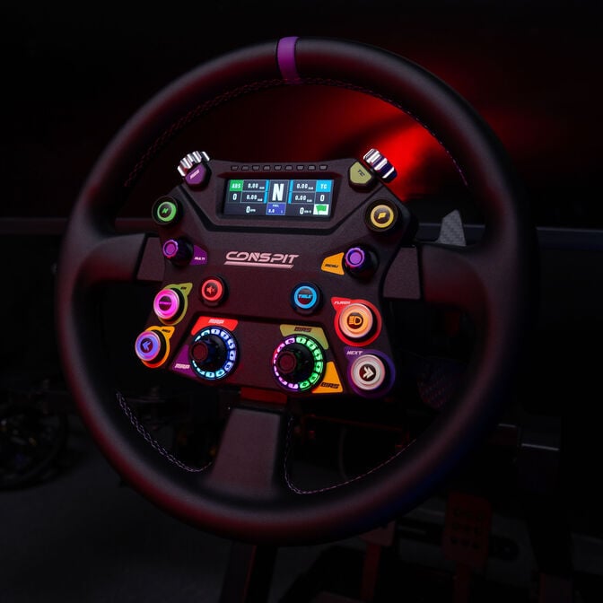 CONSPIT 310 APEX Steering Wheel, ARGB, 2.99&rdquo; Display, Dual Paddles - Black, 310mm image number 12
