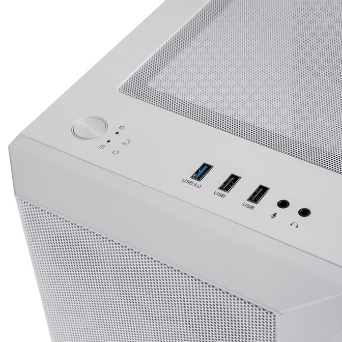 SilverStone Fara H1M Micro-ATX Case, Tempered Glass - white image number 4
