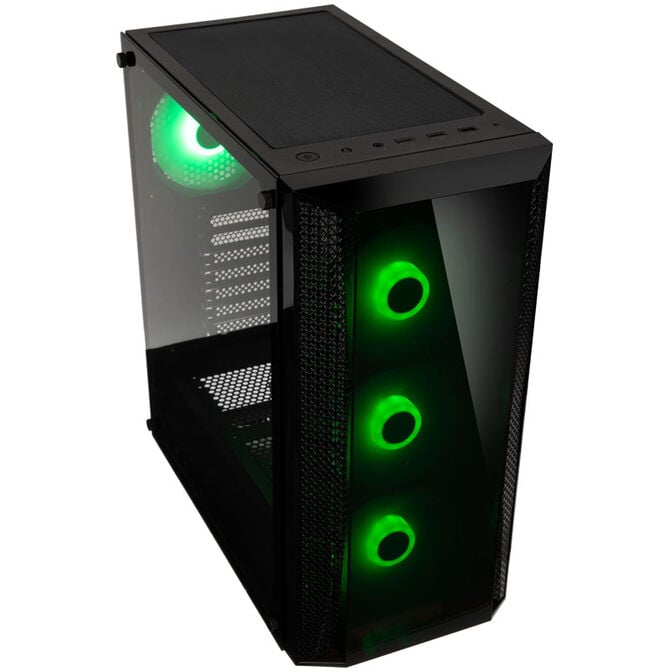 Silverstone fara b1 pro ohišje zgornji sprednji pogled z argb ventilatorji