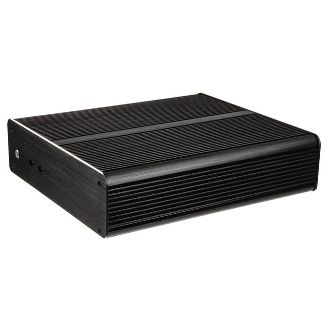 Akasa Euler M Fanless Mini-ITX case, 80W power supply, OEM - black image number 2