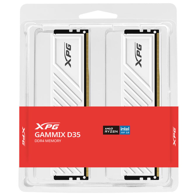 ADATA XPG Gammix D35, DDR4-3200 RAM, CL16, XMP 2.0 - 64 GB Dual Kit, white image number 4