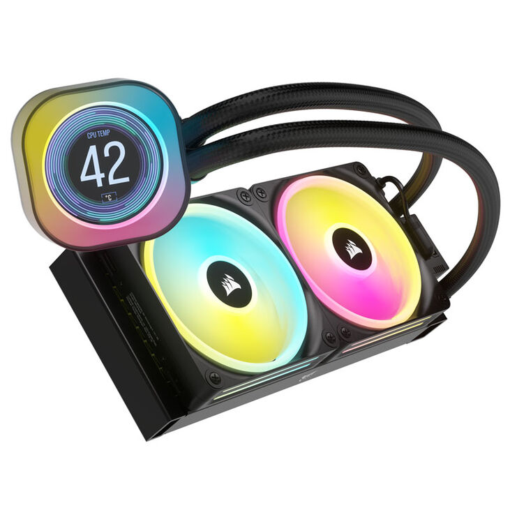 Corsair iCUE LINK H100i RGB LCD AiO Wasserkühlung - 240 mm, schwarz image number 3