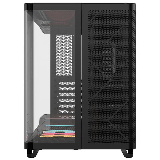 Corsair AIR 5400 LX-R LINK PC Case, Mid-Tower, Tempered Glass, RGB - includes 3x 120mm Fans, black image number 1
