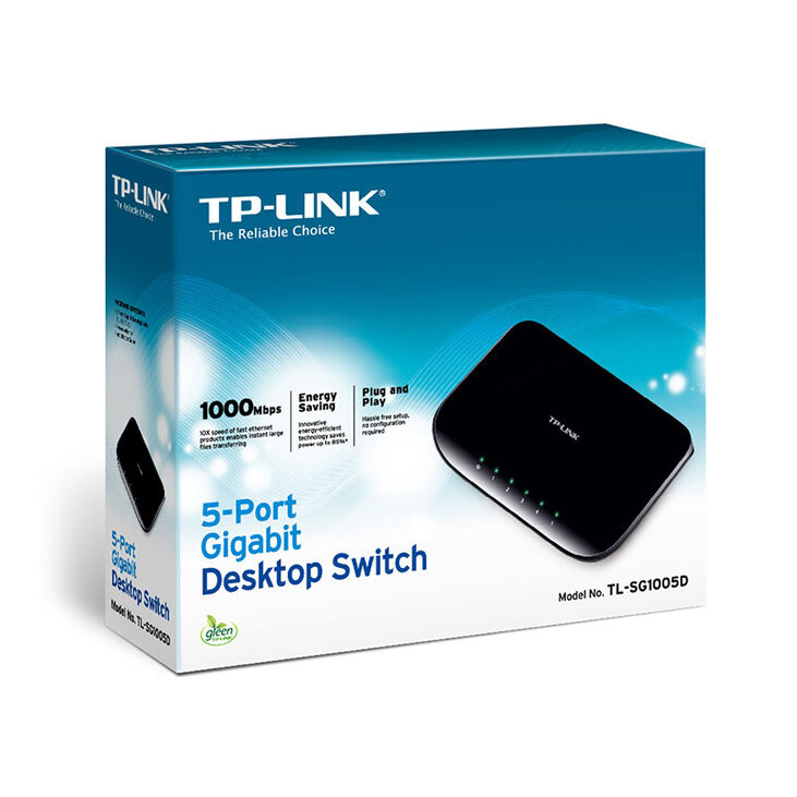 TP-Link TL-SG1005D V6 Gigabit-Switch, 5-Port, unmanaged - schwarz image number 4