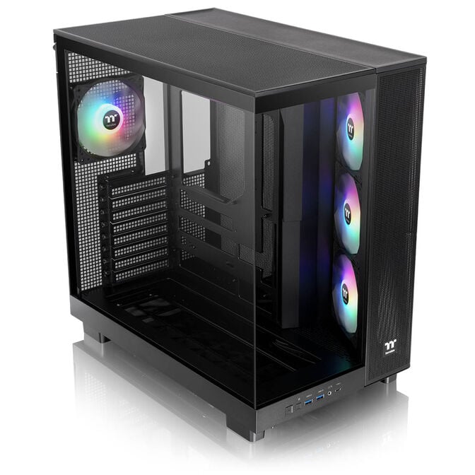 Thermaltake View 380 XL TG ARGB PC Case, Mid-Tower, ATX, ARGB, Tempered Glass - Black image number 8