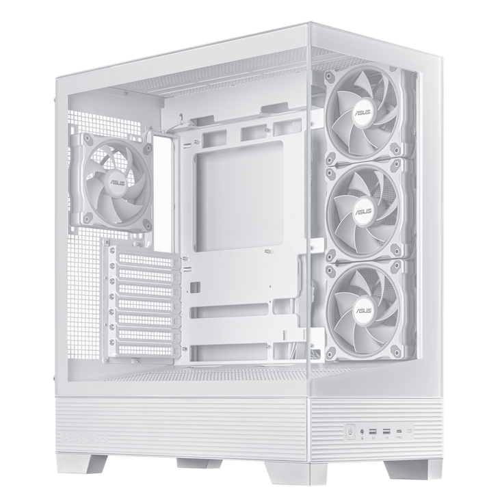 ASUS A31 Plus TG ARGB PC-Gehäuse, Midi-Tower, ATX, Tempered Glass - weiß image number 9
