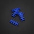 King Mod Service 8-Slot Cable Comb 4mm large - blue - set of 5 image number null