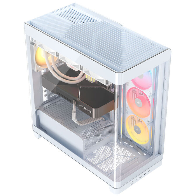 Corsair FRAME 4500X LX-R RGB PC Case, Mid Tower, E-ATX, Tempered Glass - White image number 3