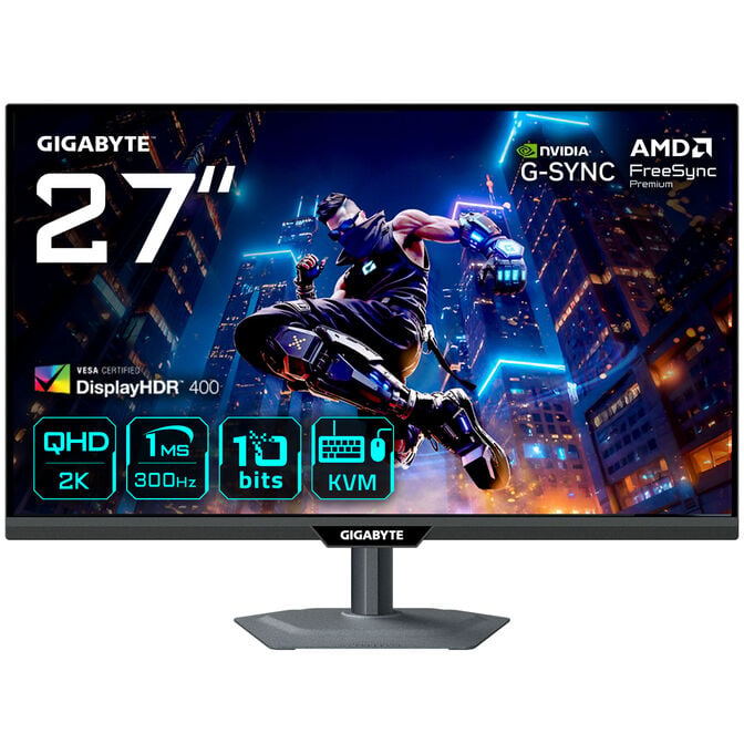 GIGABYTE M27Q3 27-inch QHD Gaming Monitor, 300Hz, SS-IPS Panel, G-Sync Compatible image number 0