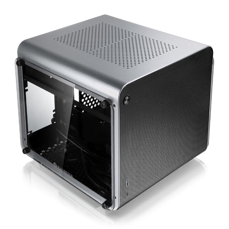 Raijintek METIS EVO TG Mini-ITX case, Tempered Glass - silver image number 1