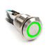 Impactics Vandalismustaster 19mm, IP67, grüne LED - silber image number null