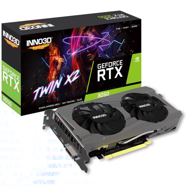 INNO3D GeForce RTX 3050 Twin X2 V2, 8192 MB GDDR6 image number 0