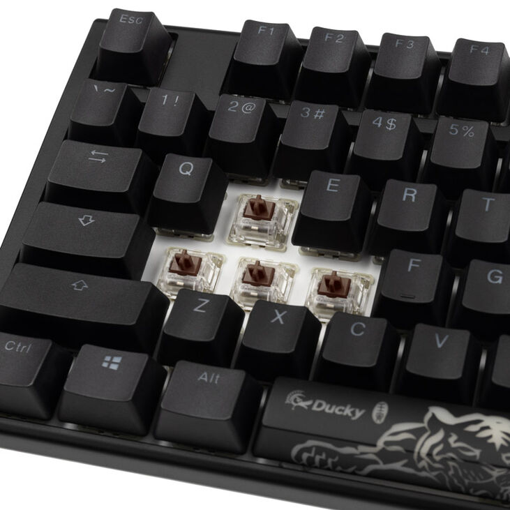 Ducky One 3 Classic Black/White TKL Gaming Tastatur, RGB LED - MX-Brown (US) image number 4