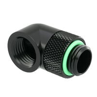 Barrow Adapter 90 degrees G1/4 inch external thread to G1/4 inch internal thread - rotatable, black