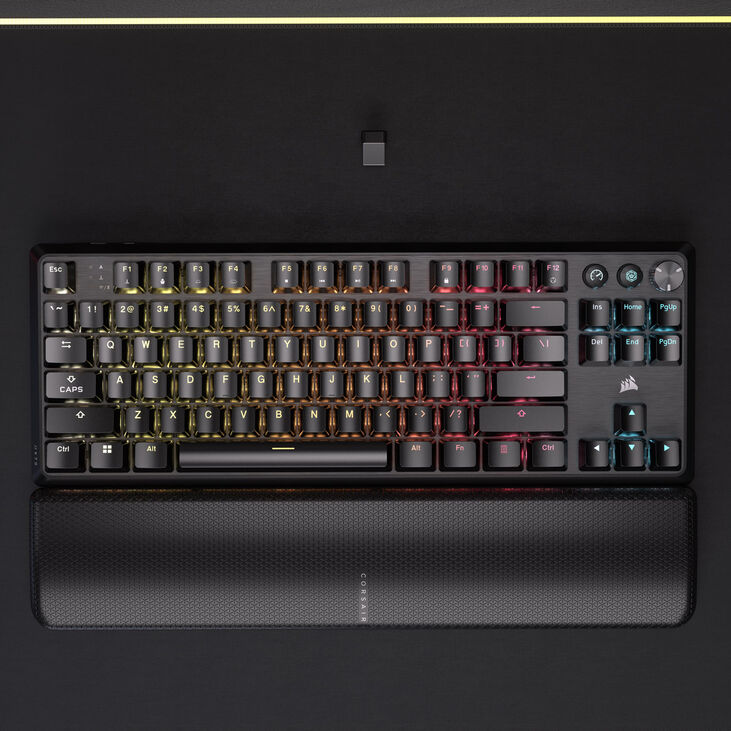 Corsair K70 CORE TKL WIRELESS RGB Gaming-Tastatur, mechanisch, ISO (DE), MLX RED Switch - schwarz image number 10