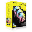 Corsair iCUE Link LX120-R RGB Fan, PWM - 3-Pack, 120mm, black image number null