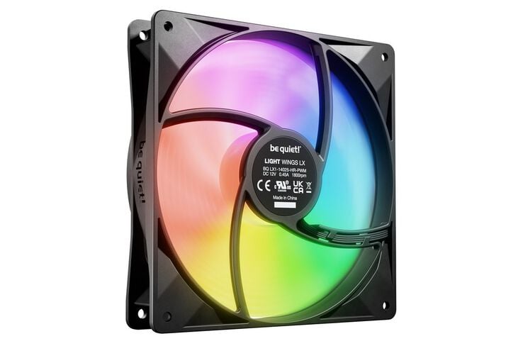 be quiet! Light Wings LX ARGB PWM High Speed Fan, Triple Pack - 140mm, black image number 1