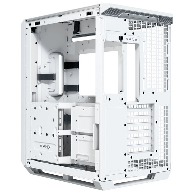 APNX V1 PC Case, Mid Tower, ATX, Tempered Glass &ndash; White image number 10