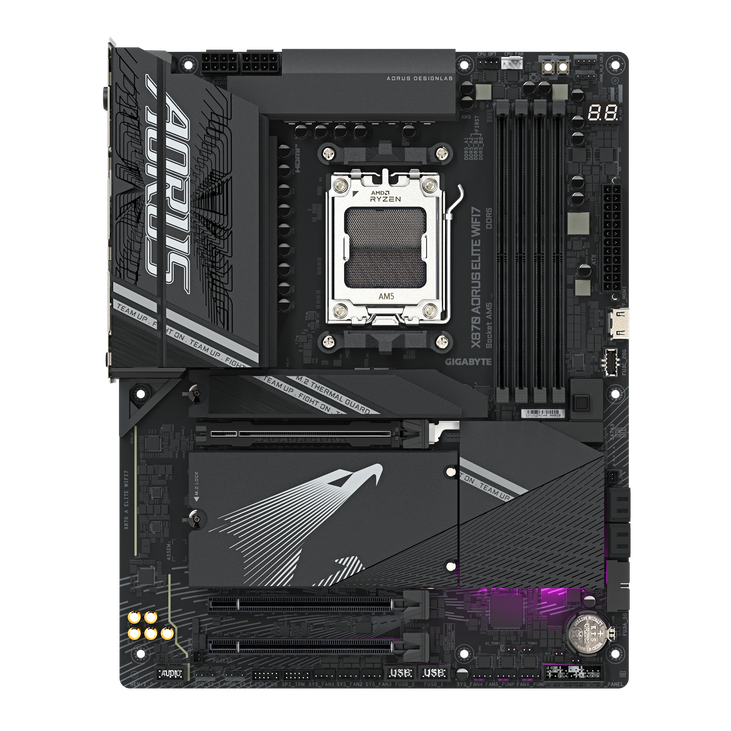 Gigabyte X870 A Elite WiFi7 Mainboard, Sockel AM5, AMD X870, ATX, DDR5 image number 1