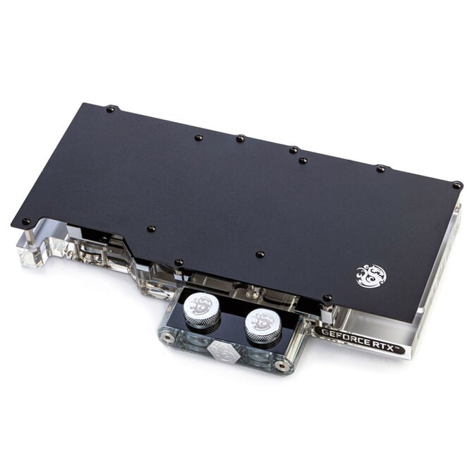 Bitspower Classic NVIDIA GeForce RTX 30 Series Reference GPU Water Block - Nickel + Acrylic image number 1
