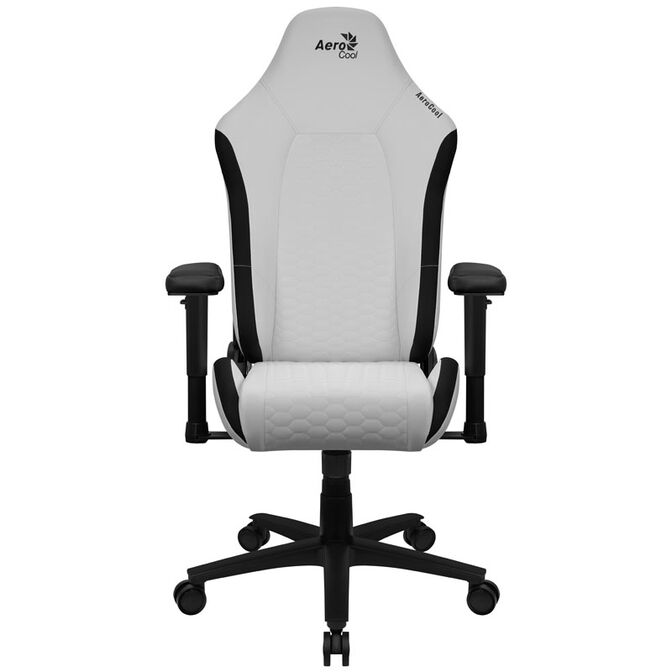 Aerocool Crown Leatherette Moonstone White Gaming Chair, Faux Leather - white image number 1