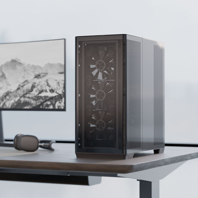 APNX Creator C1-R PC-Geh&auml;use, Midi-Tower, ATX, Tempered Glass - schwarz image number 6