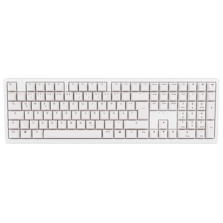 Ducky Zero 6108 Pure White Kabellose Gaming Tastatur, RGB - Cherry MX2A Blue, ISO (DE) image number 3