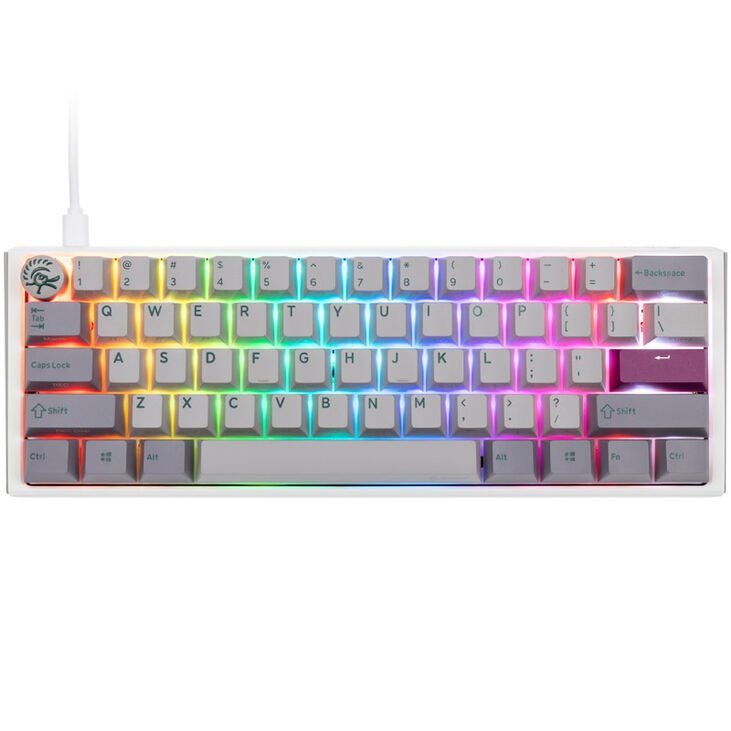 Ducky One 3 Mist Grey Mini Gaming Tastatur, RGB LED - MX-Brown (US) image number 1