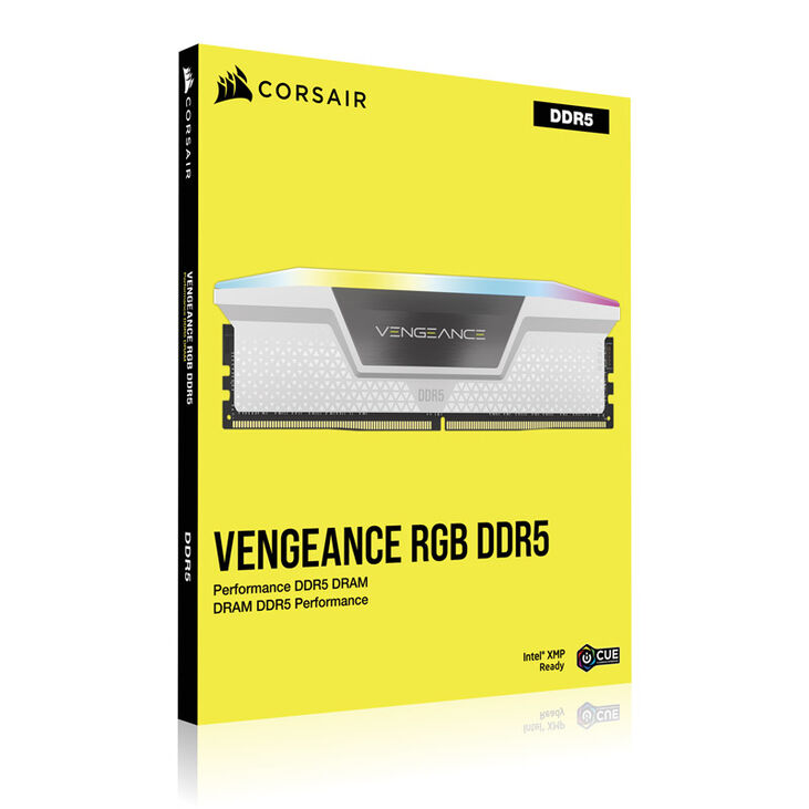 Corsair Vengeance RGB DDR5-6000 RAM, CL36, XMP - 32 GB Dual-Kit, white image number 8
