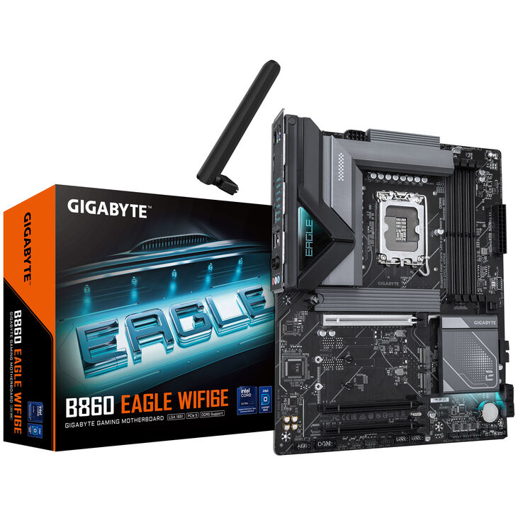 GIGABYTE B860 Eagle WiFi6E Motherboard, socket LGA 1851, Intel B860, ATX, DDR5 image number 0