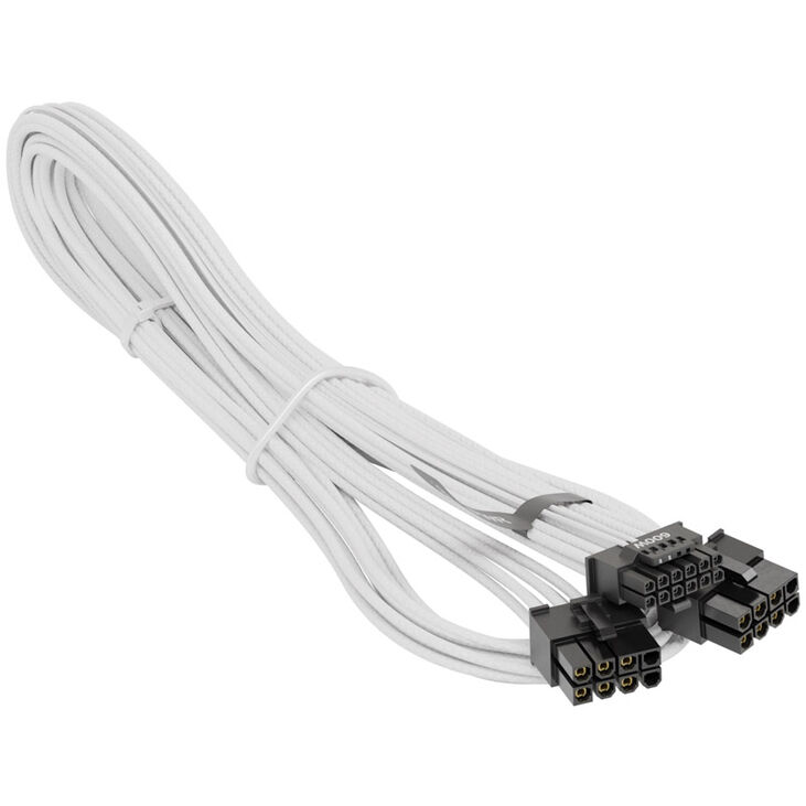 Seasonic 12VHPWR PCIe 5.0 Adapter Kabel - weiß image number 1