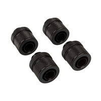 Corsair Hydro X Series XF fitting straight G1/4 inch BSPP to 13/10mm - 4 pack, black